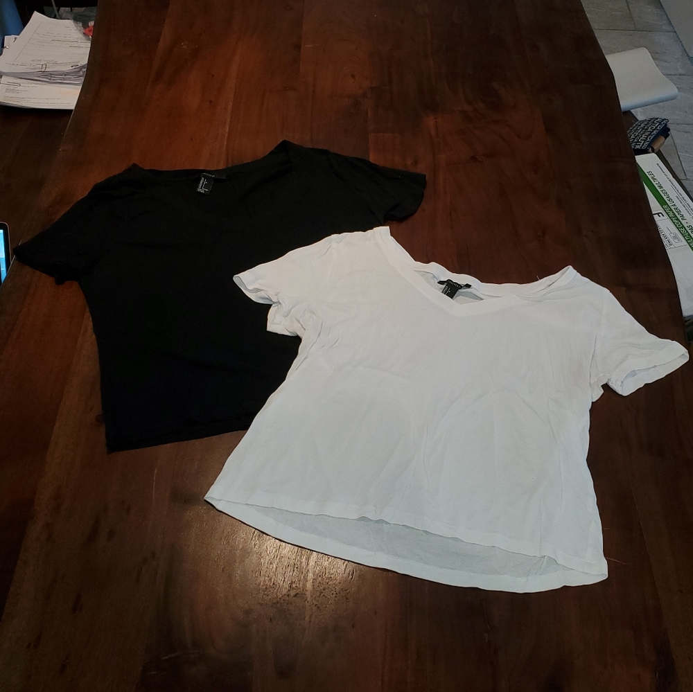 Forever 21 Basic Black & White Tee